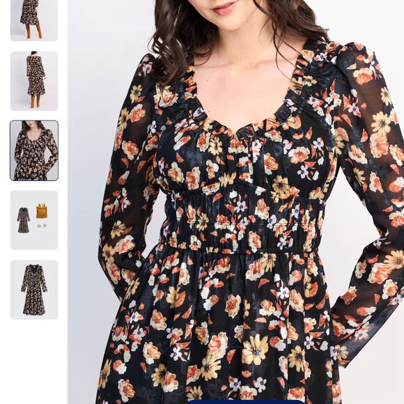 DIZZY LIZZY Long Sleeve Midi Dress Size S NEW WITH TAG! - Picture 2 of 7